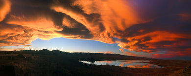 Cumulus Cloud Sunset Over Vlamont Lake