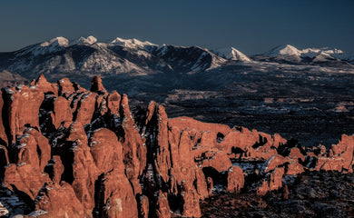 Fiery Furnace    Winter Snows  Arches National Park  Utah