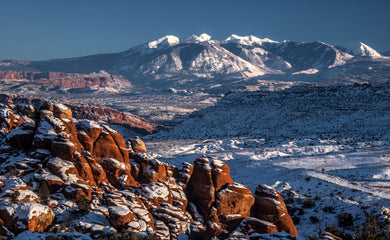 Fiery Furnace and Snow Covered La sal Mountains