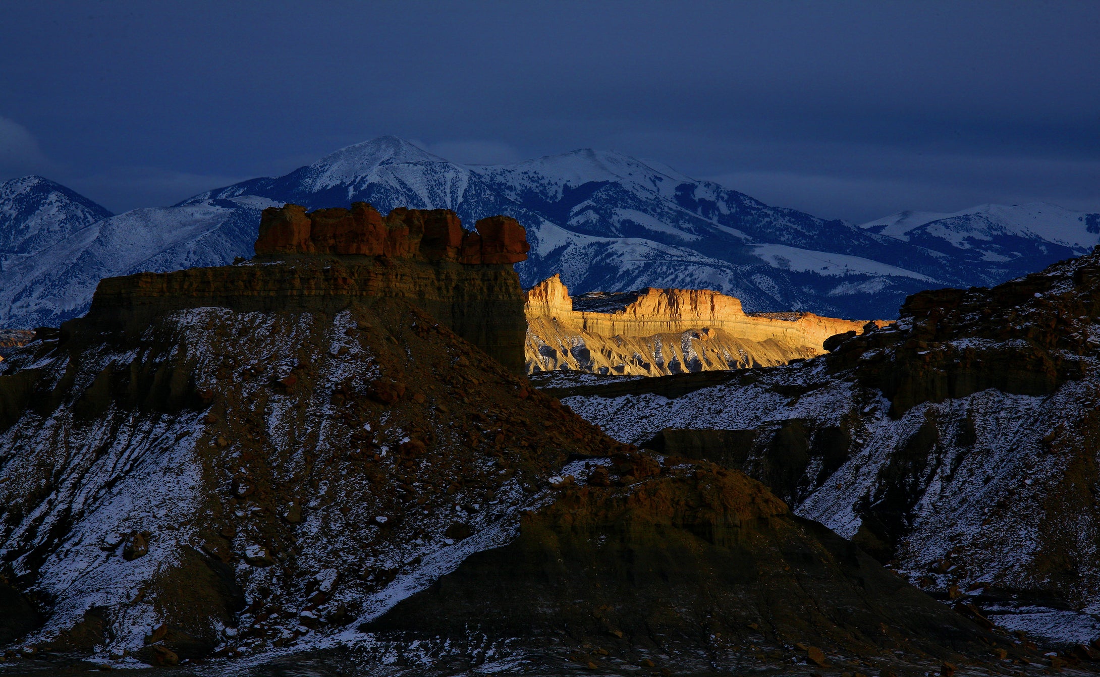 Thompson Mesa  and Henry Mountains Last Light