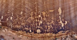 The Many Pecked Figures Of The Navajo Desecration Petroglyph Panel