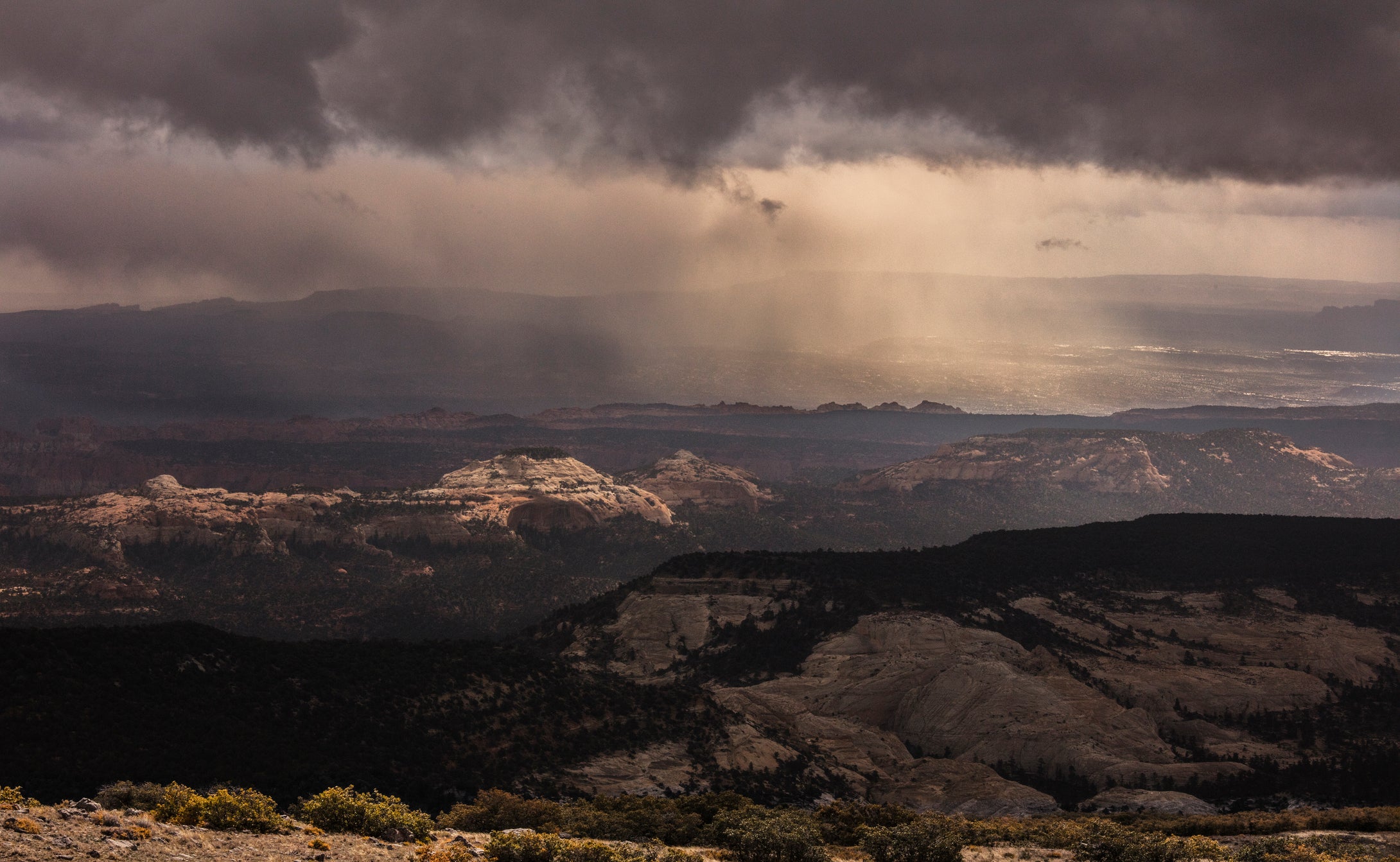 Rain Squall Canyonlands Stormy Weather