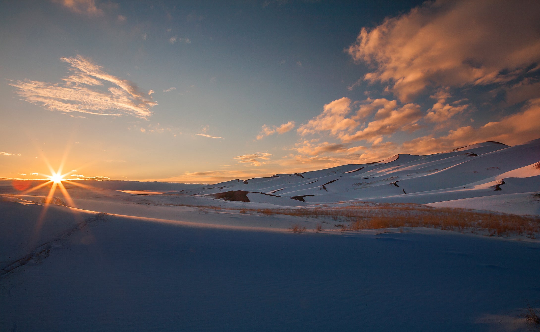 Starburst Sunset at The Sand Dunes National Monument