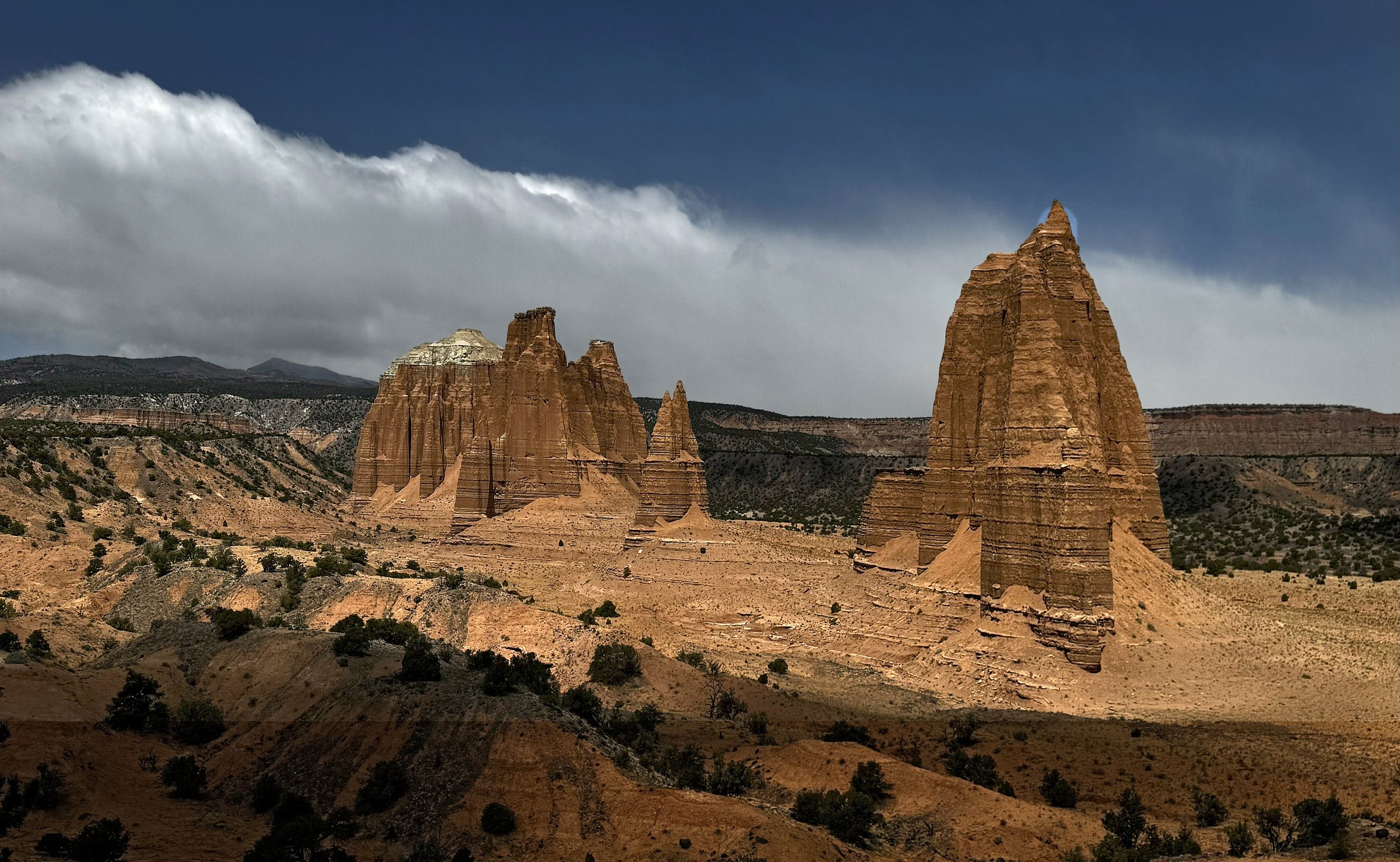 The Three Monoliths of the Upper Cathedral Valley
