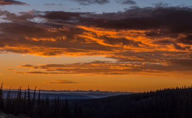 Western Mountain Sunset  Kebler Pass  Colorado