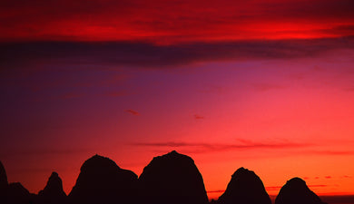 Colorful Sunset             Behind The Rocks  Moab Utah