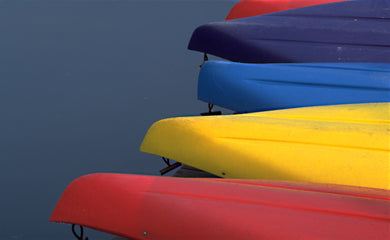 Rainbow Colored Canoes