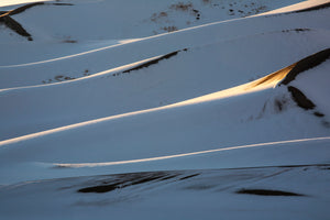 Shadowy Snowscape  The Sand Dunes National Monument  Colorado