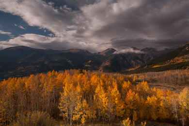 Aproaching Storm  Over Twin Peak Mountains