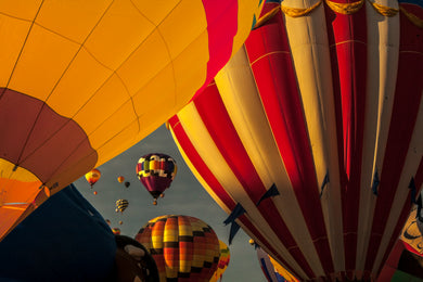 Stripes and Shadows   Balloon Festival  Albuquerque  New Mexico