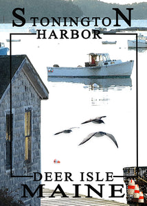 Stonington Maine   Harbor View Poster