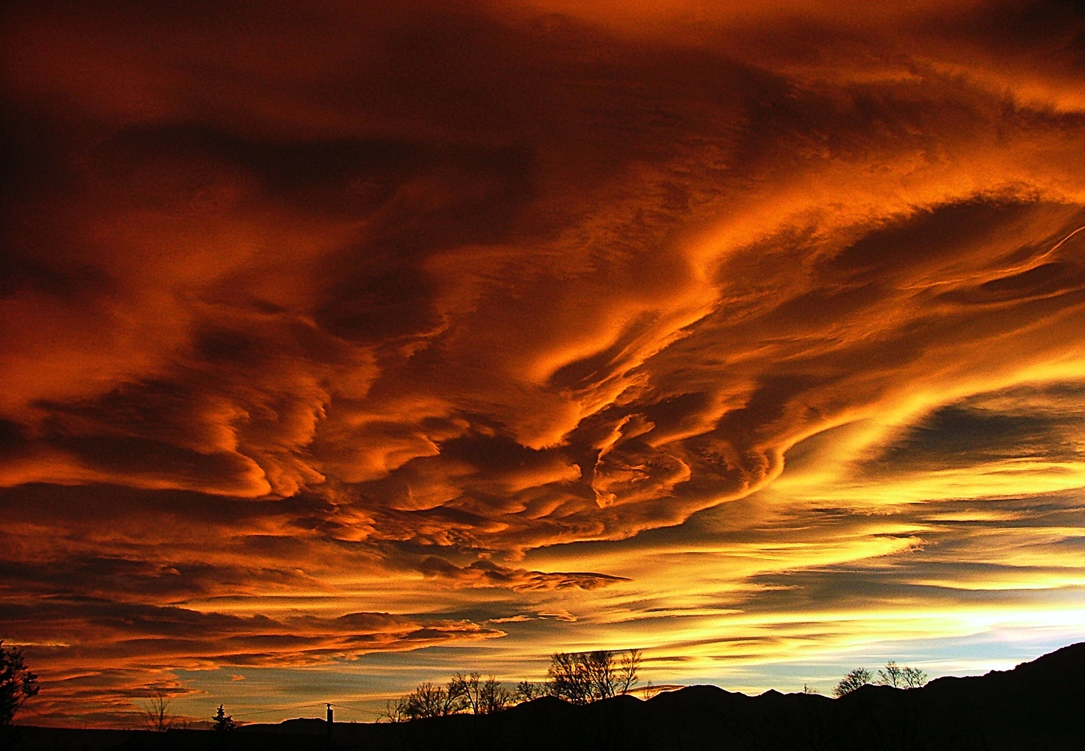 Bolder Sunset   Lenticular clouds