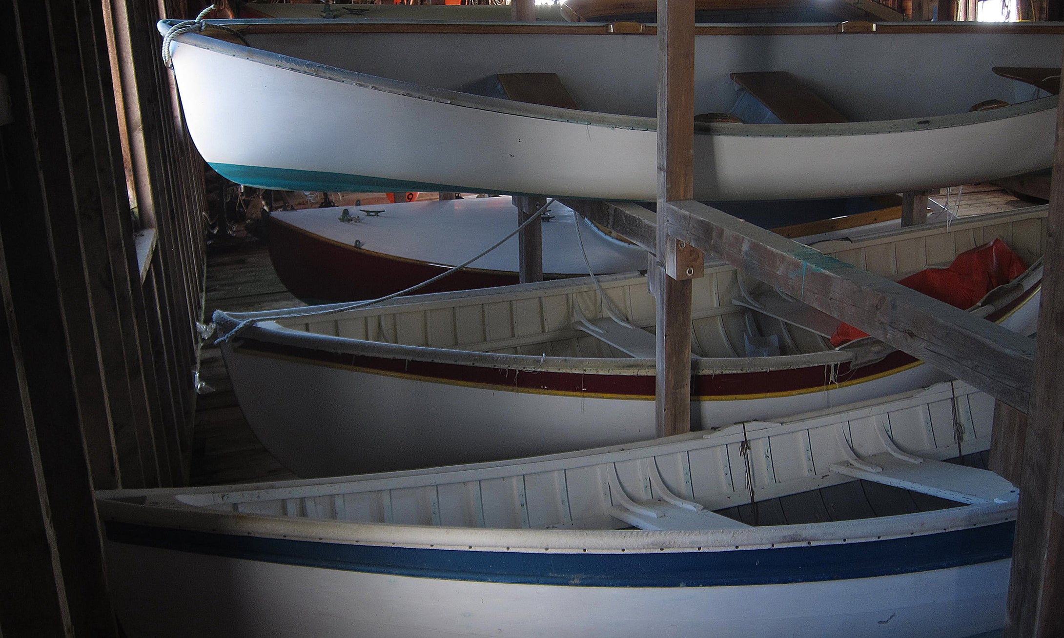 Colorful Wooden Dories Brooklin Boat Yard