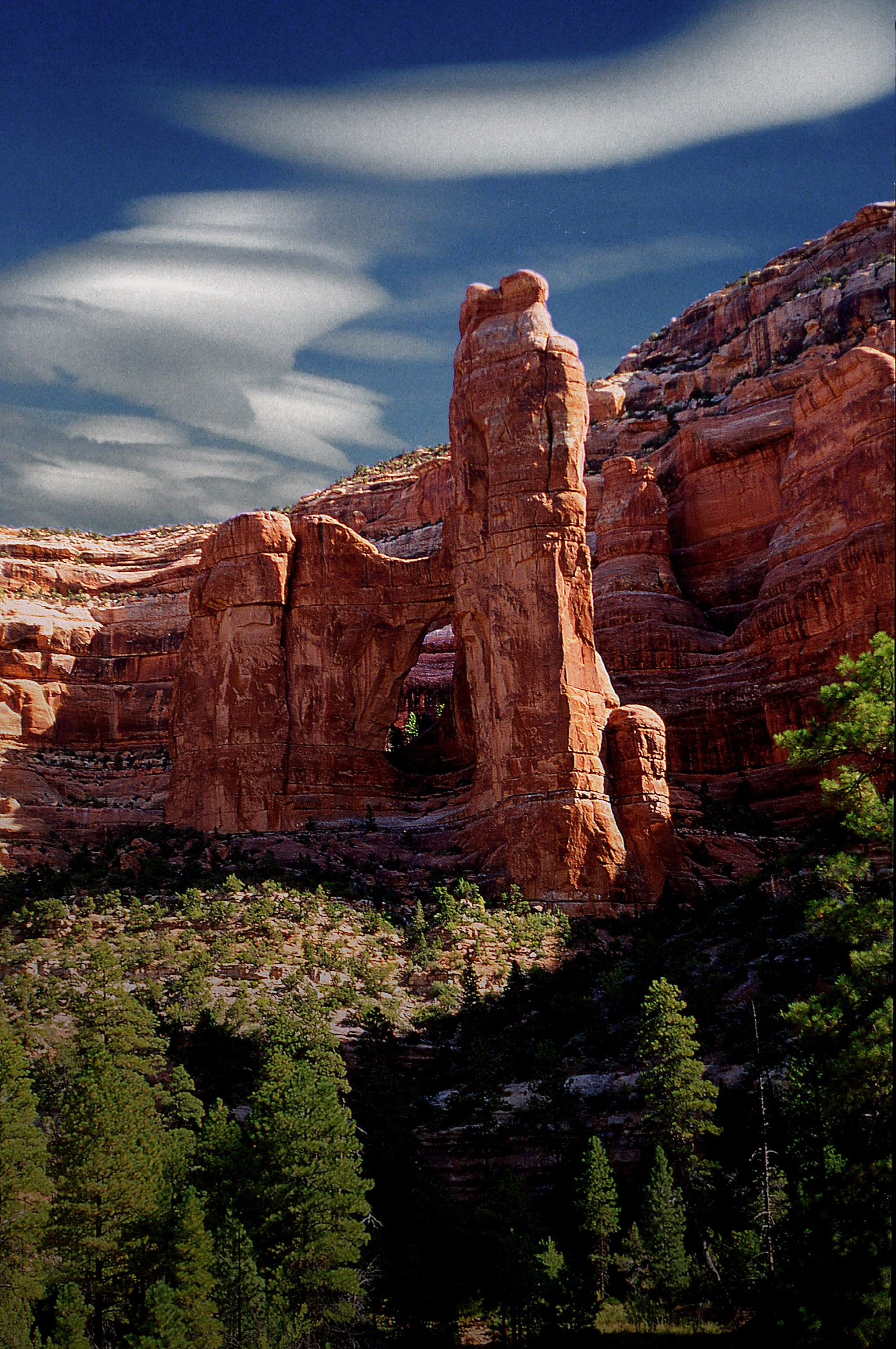 Cathedral Arch   Wave Clouds  Arch Canyon   Southern  Utah