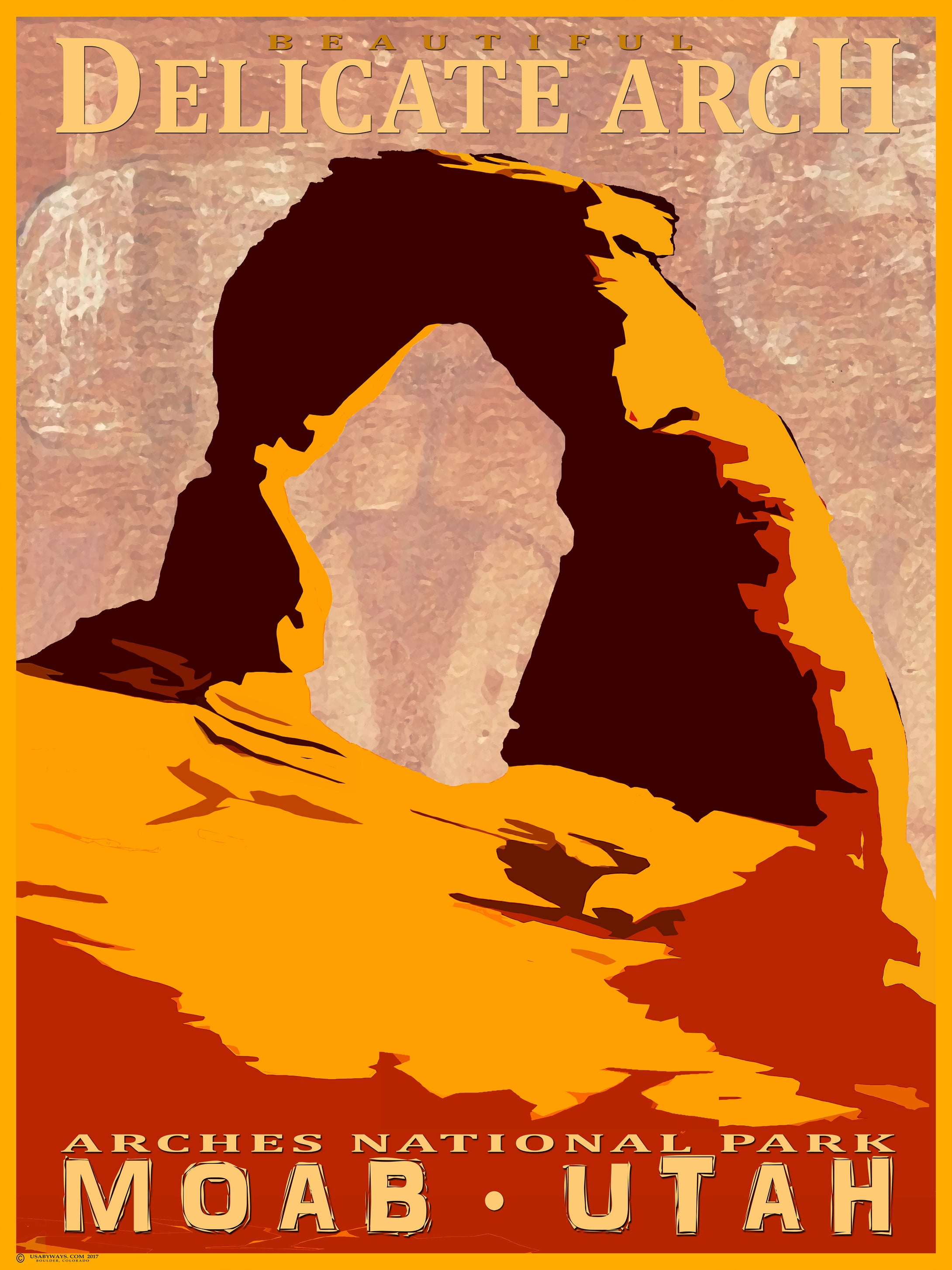 Delicate Arch   Orange Glow