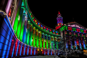 Denver Colorful Holiday Lights