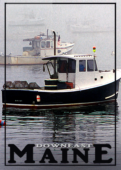 Downeast Maine   Foggy Harbor View