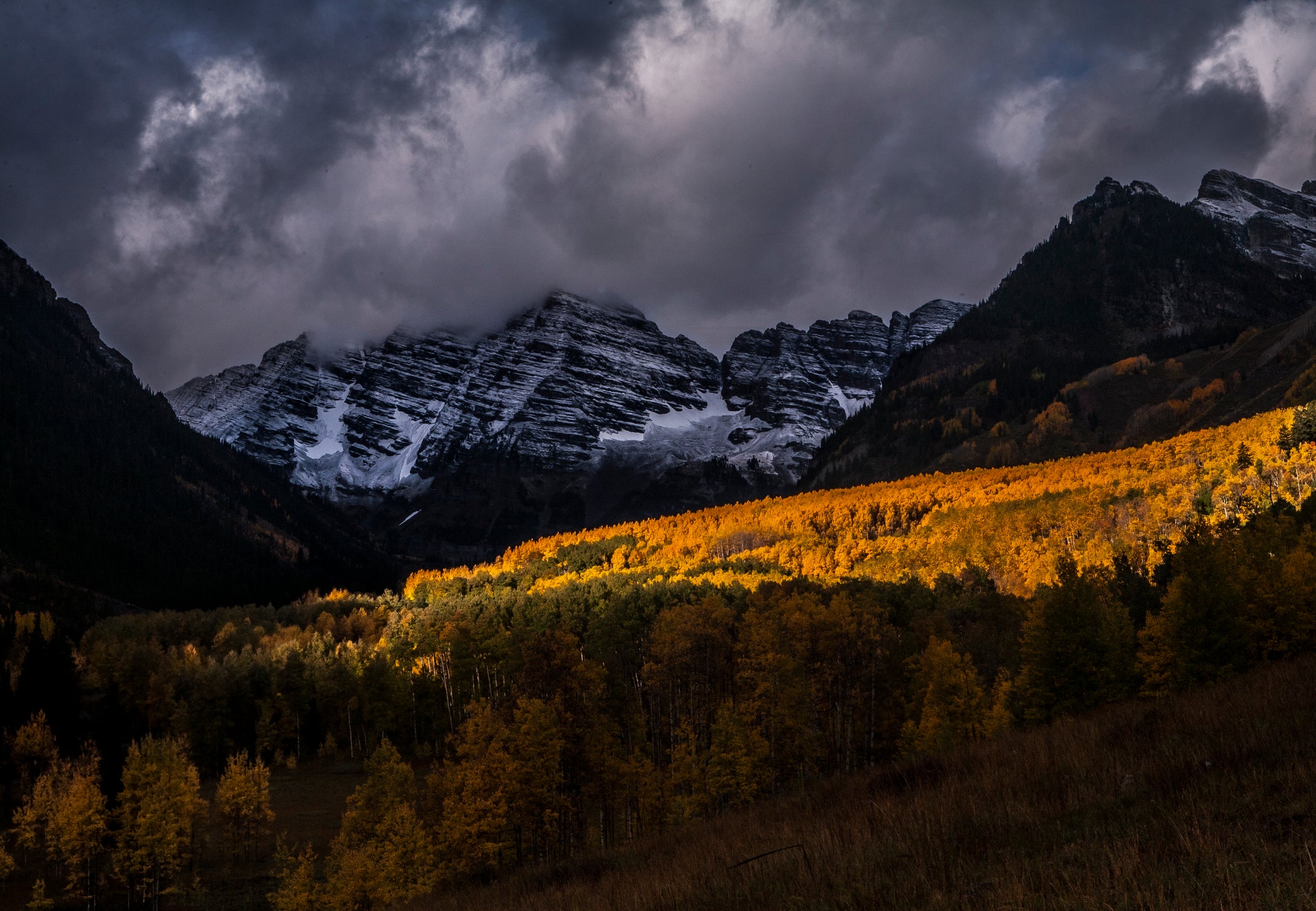 Maroon Bells Golden Hills