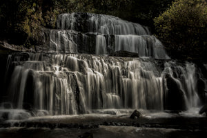 Large Cascading water fall     South Island  New Zealand