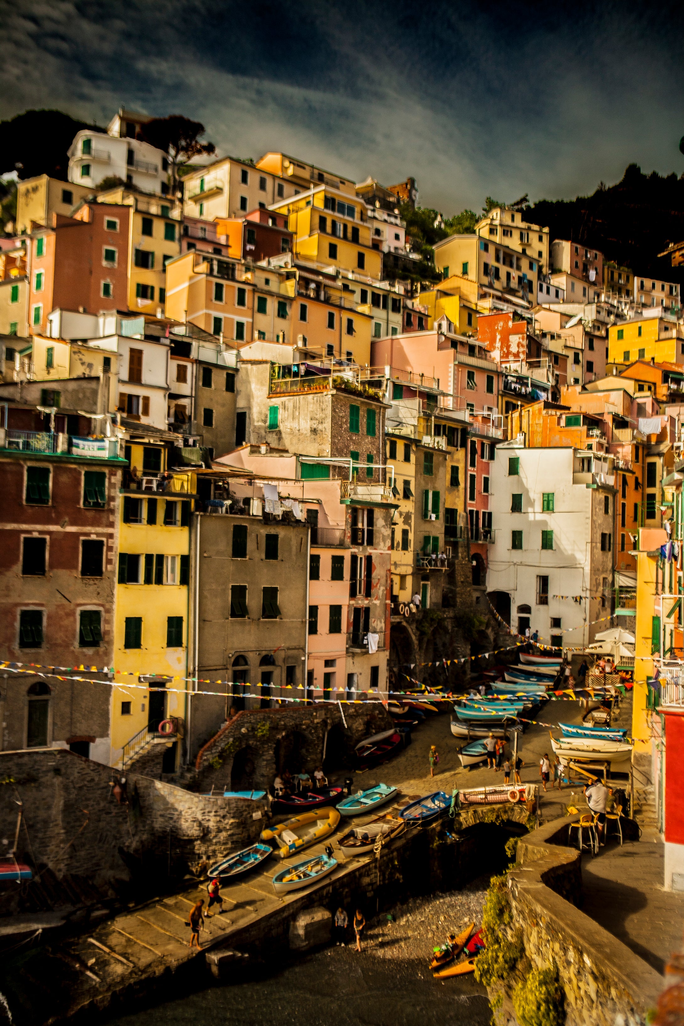 Sea Side Town of Riomaggiore, Cinque Terre, Italy