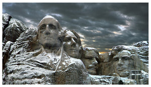 Mount Rushmore Memorial     Snowy Sunset