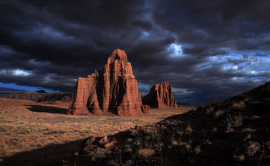 Navajo Sandstone Temples of the Sun and Moon