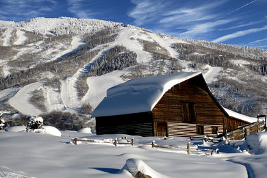Steamboat Springs Ski Resort        Historic Barn  Slope Side View