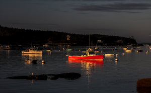 Red Boat Reflections