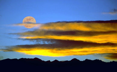 Blood Moon Setting Over The Indean Peaks Wilderness Mountains In Colorado