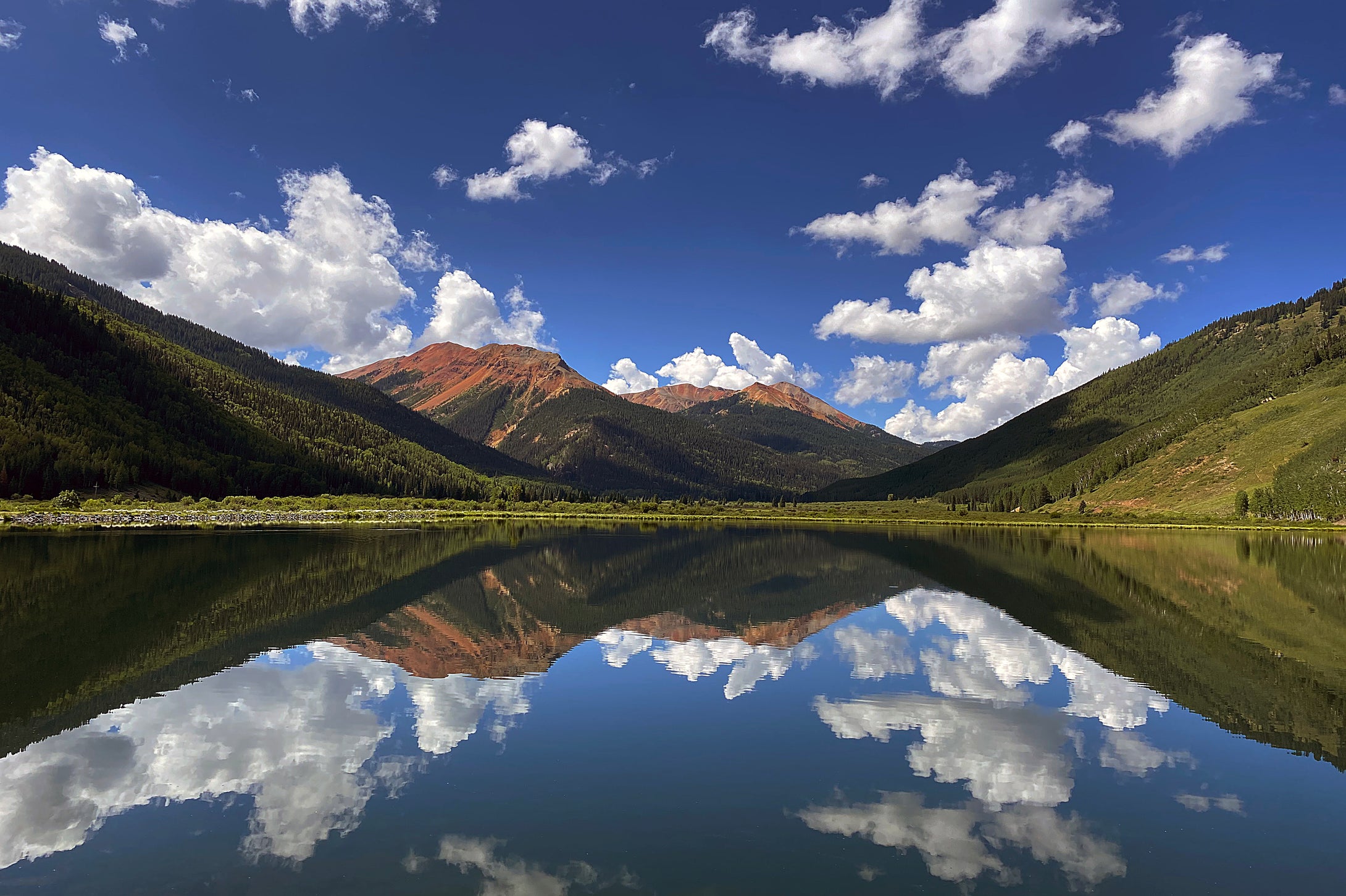 Crystal Lake Reflections   Ouray Colorado