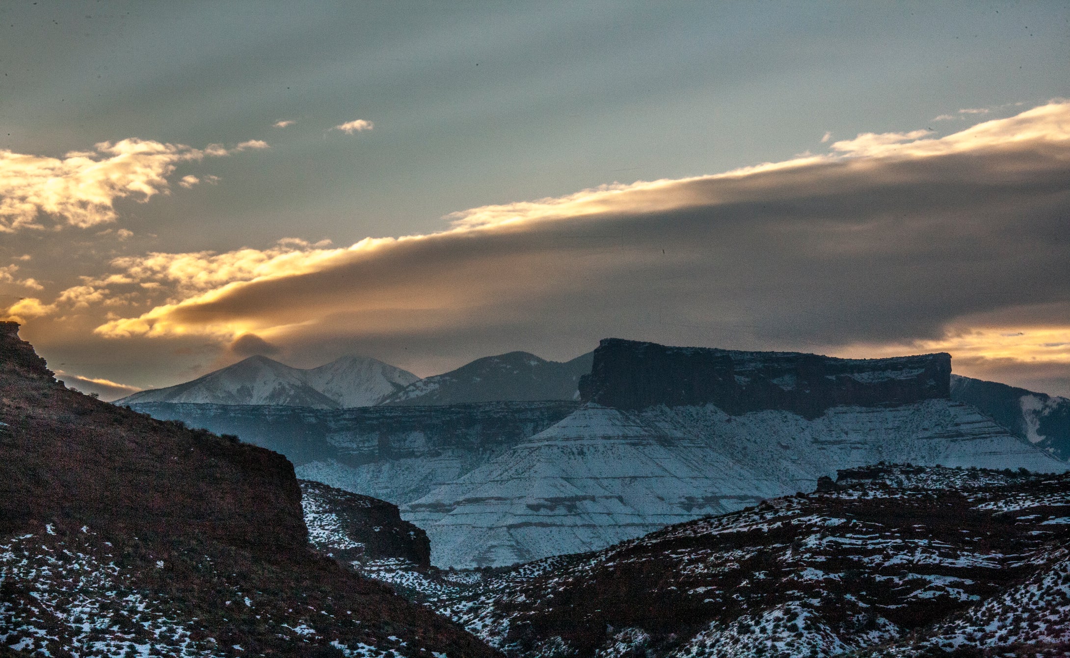 La Sal Mountains - Fisher Tower Sunrise