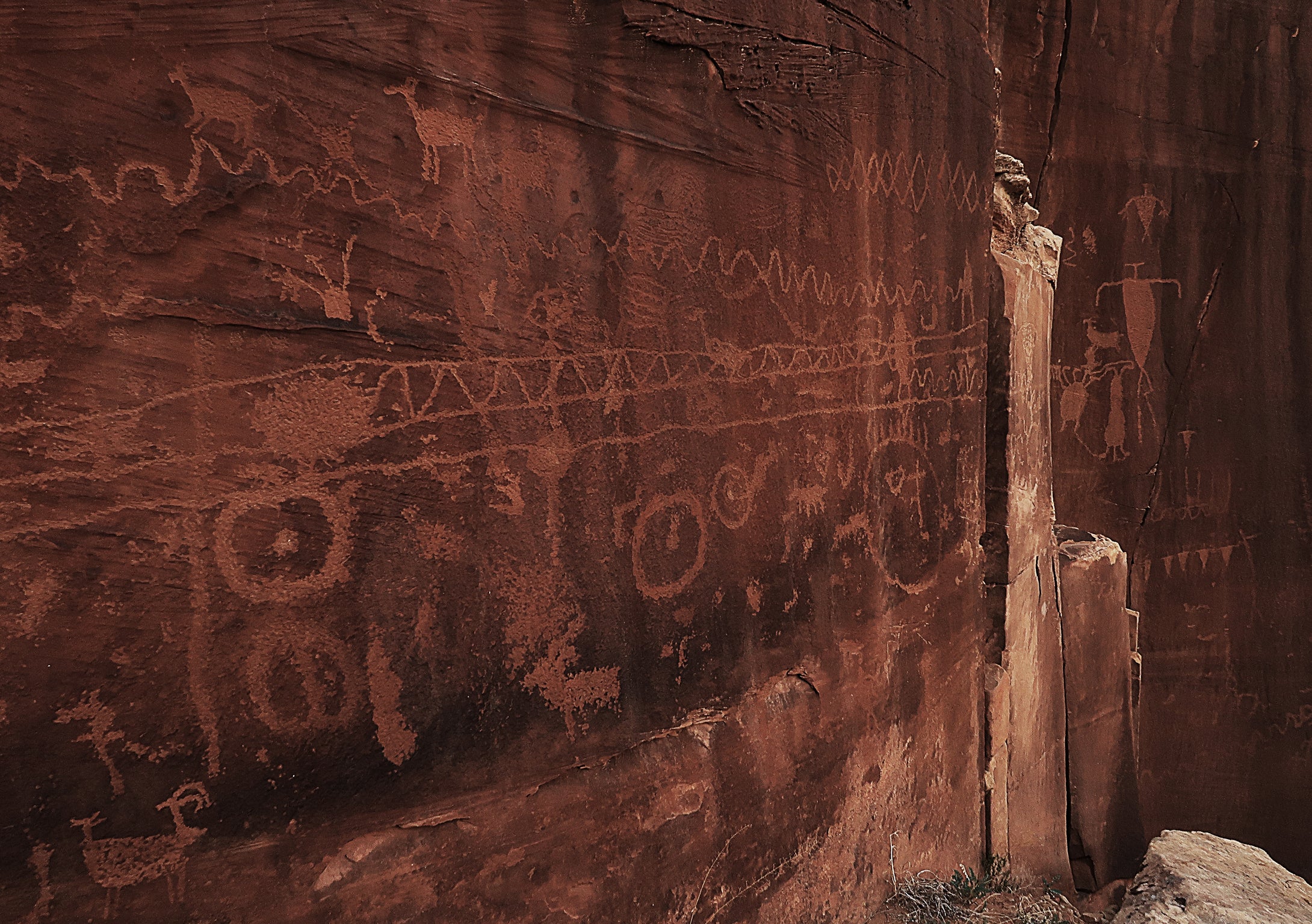 Shay Canyon  Ancient Freemont Petroglyph Panel