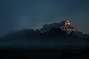 Factory Butte  Foggy Morning